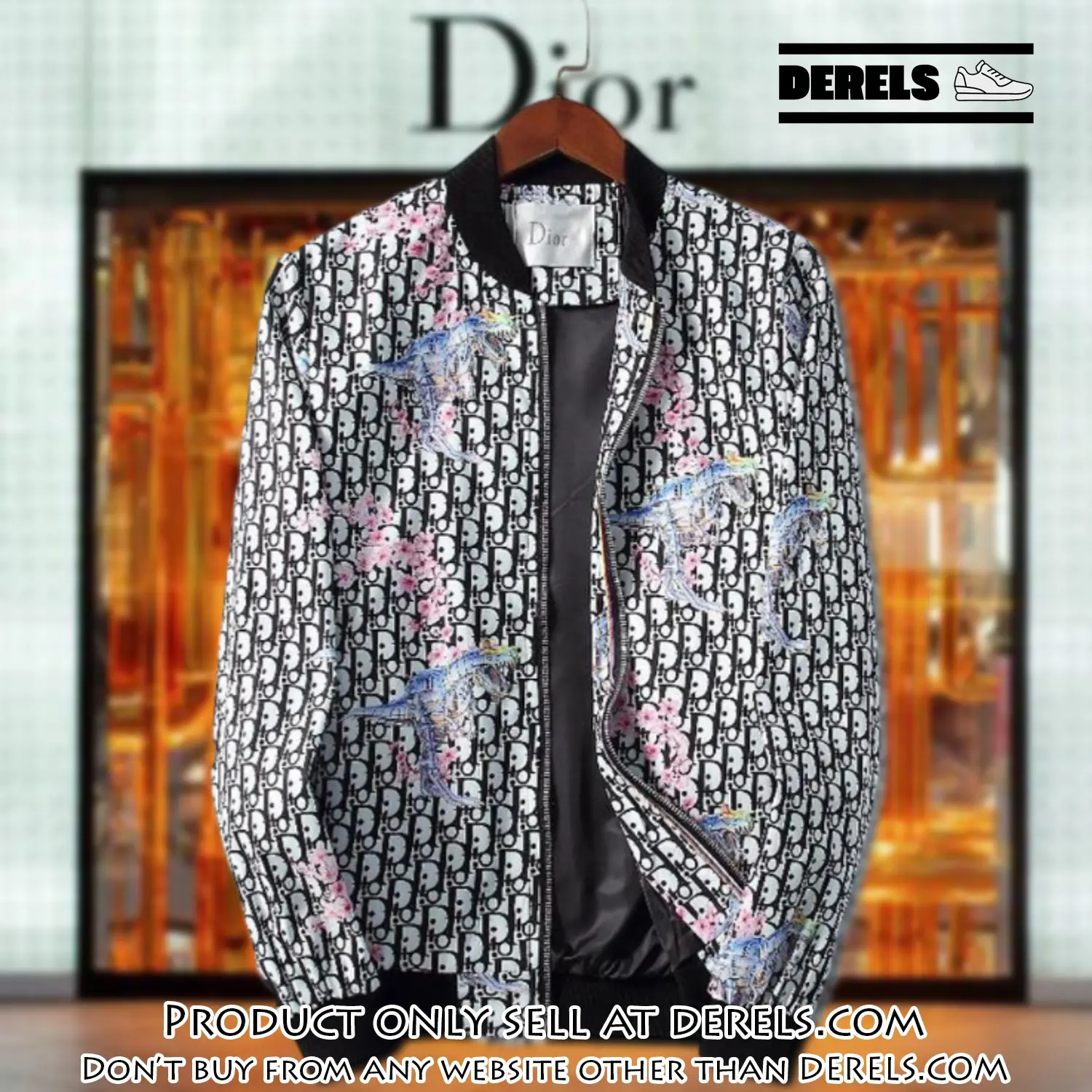 Dior luxury brand varsity zipper jacket vst1030 dr3323197